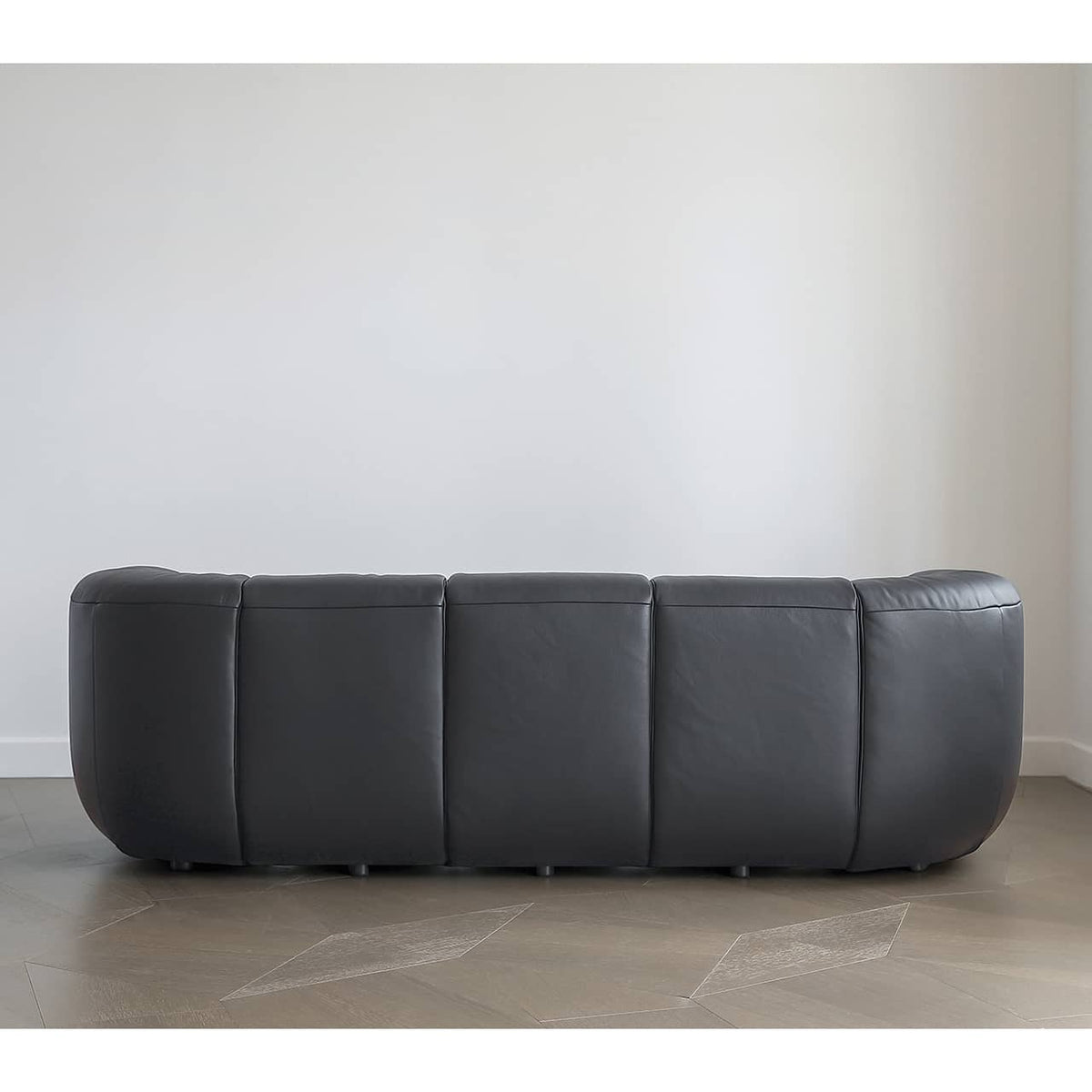 パイン材とレザー使用、高級ダウン入り快適ソファー my-373