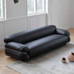 高級感漂うパイン材と合皮のソファー—ステンレス&アッシュ材で丈夫なデザイン my-374