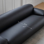 高級感漂うパイン材と合皮のソファー—ステンレス&アッシュ材で丈夫なデザイン my-374