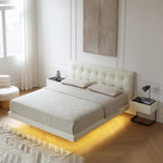 パイン材×レザー×スチール? 高級感あふれるデザインベッド my-376