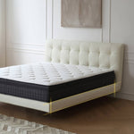 パイン材×レザー×スチール? 高級感あふれるデザインベッド my-376