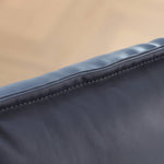 【期間限定セール】ラグジュアリーパイン材ベッド - レザー&真綿クッション付き スチールフレームデザイン my-381