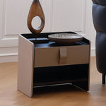 【期間限定セール】ラグジュアリーパイン材ベッド - レザー&真綿クッション付き スチールフレームデザイン my-381