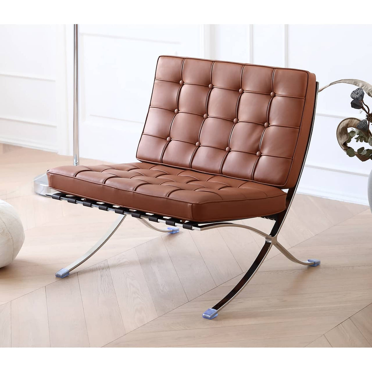 高級ステンレスフレーム使用!快適フェイクレザーチェア my-382