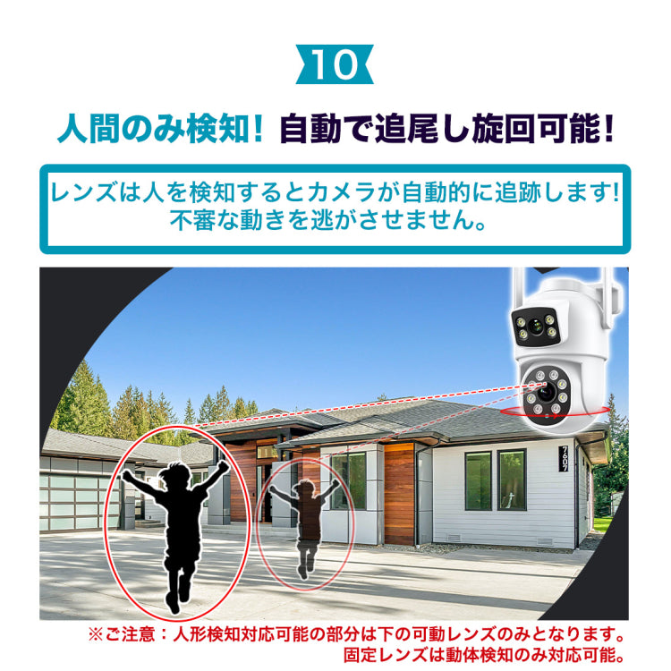 600万画素防犯カメラ一台で2台役割に立つ!全方位でお家を見守り! A9Q