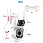 600万画素防犯カメラ一台で2台役割に立つ!全方位でお家を見守り! A9Q