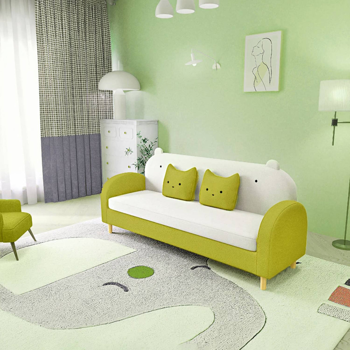 【高級感溢れる】木製フレーム&テリークロスの綿ソファー - 快適な座り心地 qm-11