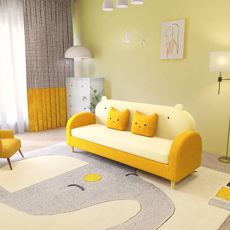 【高級感溢れる】木製フレーム&テリークロスの綿ソファー - 快適な座り心地 qm-11