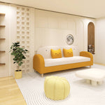 【高級感溢れる】木製フレーム&テリークロスの綿ソファー - 快適な座り心地 qm-11