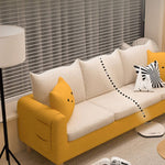 高級木製ソファー|快適なテリークロス&綿素材のソファーセット qm-12