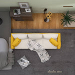 高級木製ソファー|快適なテリークロス&綿素材のソファーセット qm-12