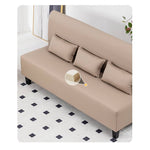 高級木製フレーム合皮ナイロンソファー - モダンで洗練されたデザイン qm-14