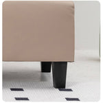 高級木製フレーム合皮ナイロンソファー - モダンで洗練されたデザイン qm-14