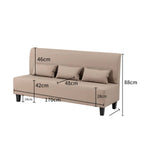 高級木製フレーム合皮ナイロンソファー - モダンで洗練されたデザイン qm-14