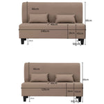 高級木製フレーム合皮ナイロンソファー - モダンで洗練されたデザイン qm-14