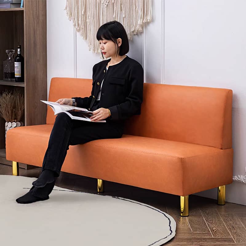 高級木製エアレザーソファー | 快適なナイロン&綿素材 qm-15