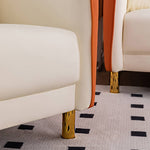 高級感溢れる木製フレームと合皮素材のソファー qm-16