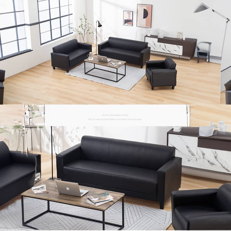 高品質木製フレーム×エアレザーソファー3人掛け/快適&耐久性抜群 qm-4