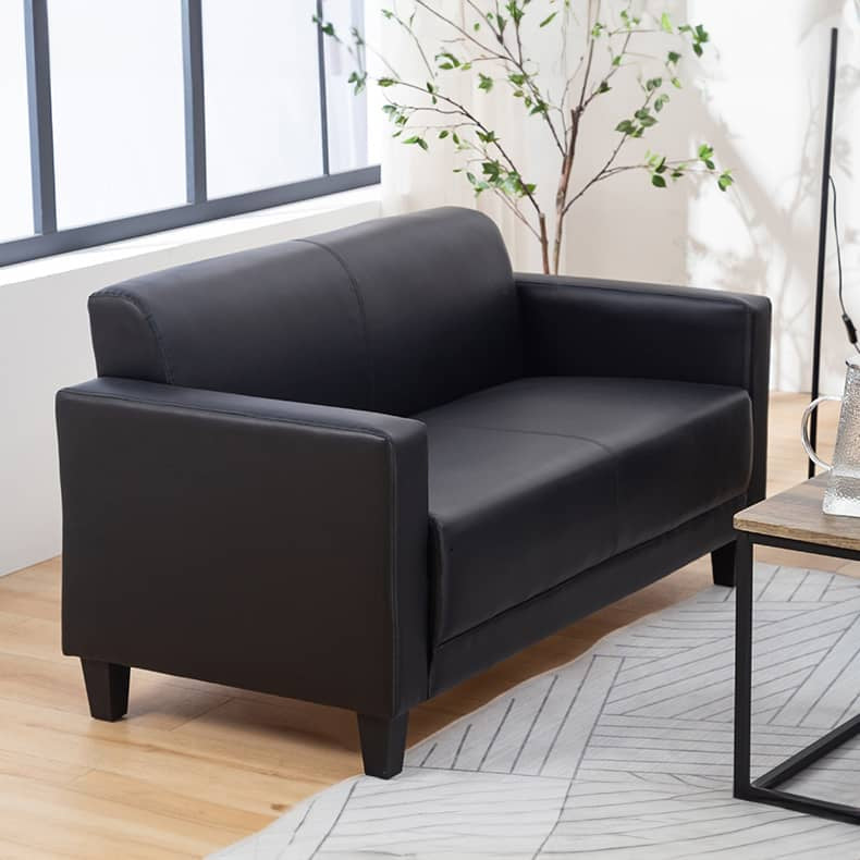 高品質木製フレーム×エアレザーソファー3人掛け/快適&耐久性抜群 qm-4