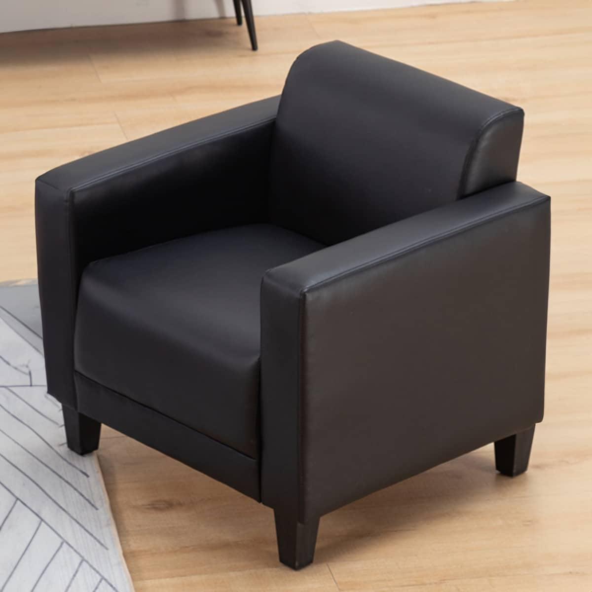 高品質木製フレーム×エアレザーソファー3人掛け/快適&耐久性抜群 qm-4