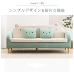 シンプル布製リビングソファ 家庭用小型住宅向け 二人掛け三人掛け子供用対応 qm-5610