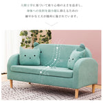 シンプル布製リビングソファ 家庭用小型住宅向け 二人掛け三人掛け子供用対応 qm-5610