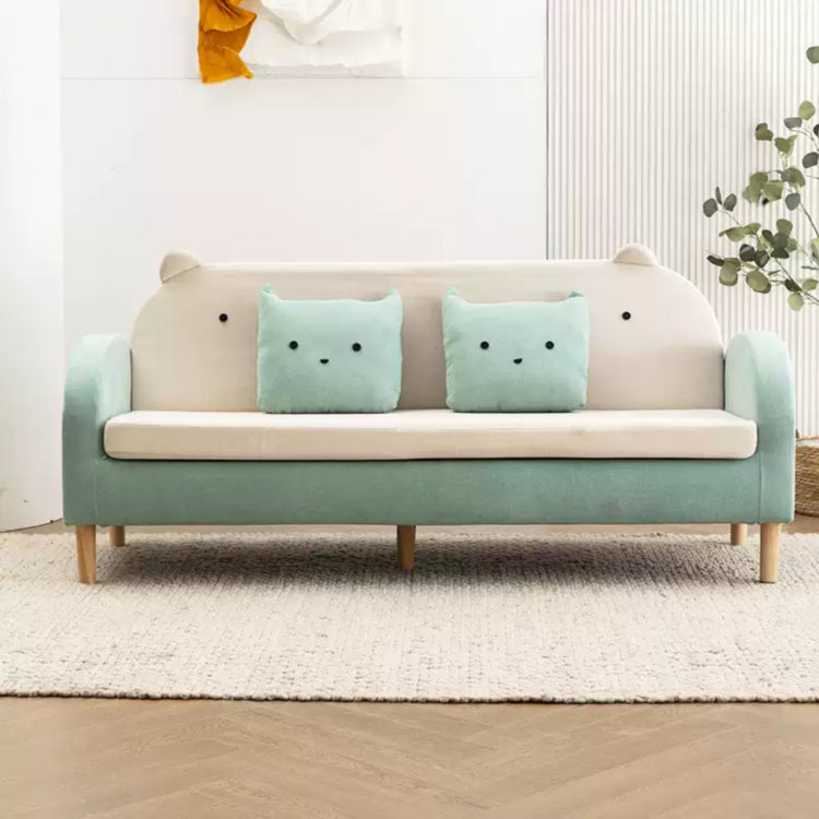 シンプル布製リビングソファ 家庭用小型住宅向け 二人掛け三人掛け子供用対応 qm-5610