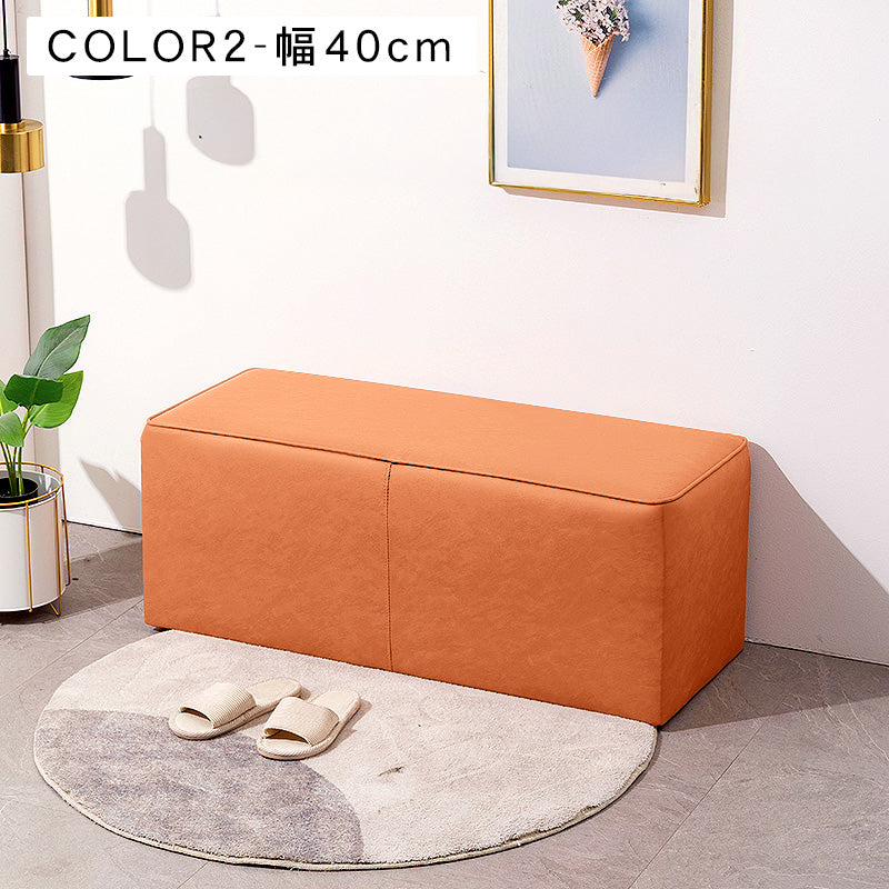軽ラグジュアリー長方形ソファスツール ベッドエンドや玄関に最適なシンプルデザイン qm-5611
