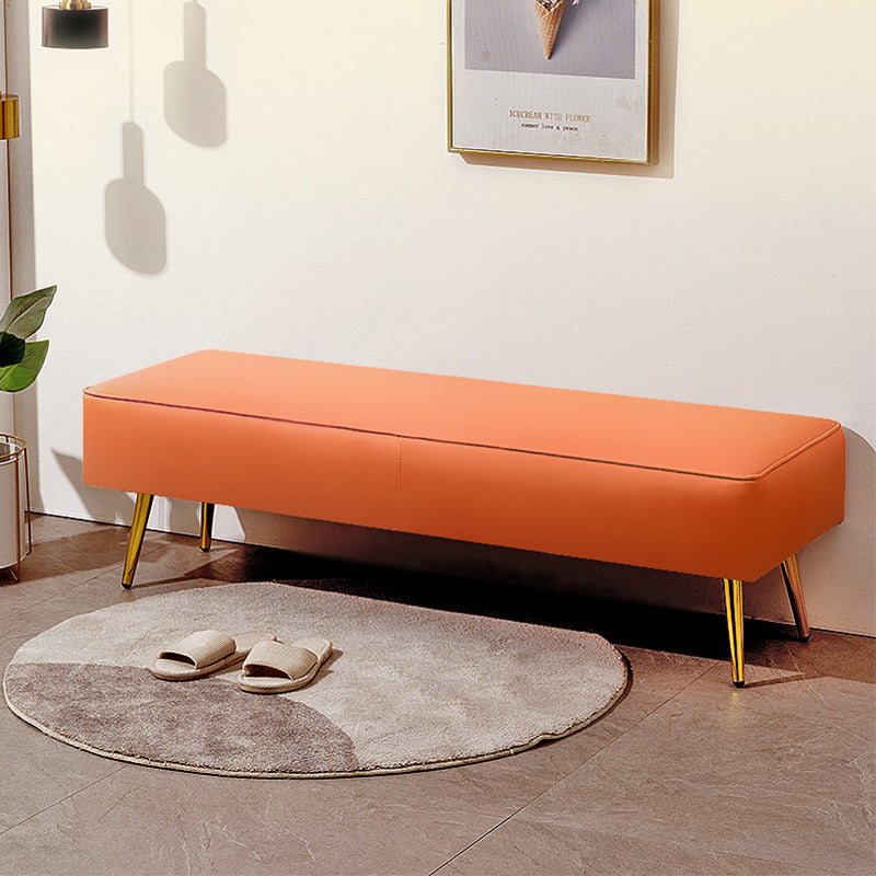 軽ラグジュアリー長方形ソファスツール ベッドエンドや玄関に最適なシンプルデザイン qm-5611