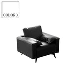 軽ラグジュアリー二人掛け直線型ソファ リビング向けシンプルデザインオイルワックスレザー qm-5616