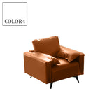 軽ラグジュアリー二人掛け直線型ソファ リビング向けシンプルデザインオイルワックスレザー qm-5616