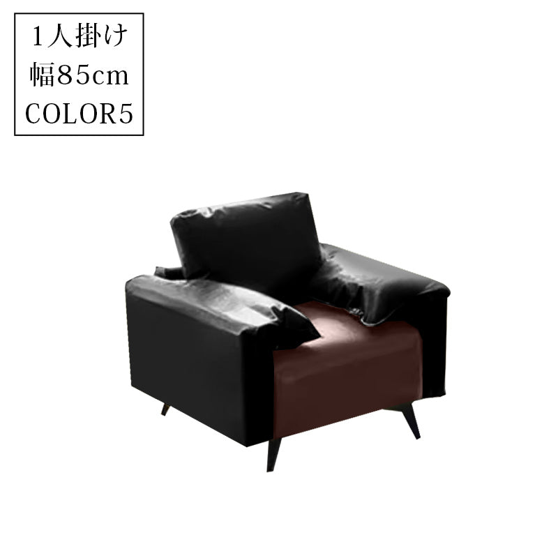 軽ラグジュアリー二人掛け直線型ソファ リビング向けシンプルデザインオイルワックスレザー qm-5616