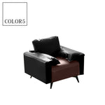 軽ラグジュアリー二人掛け直線型ソファ リビング向けシンプルデザインオイルワックスレザー qm-5616