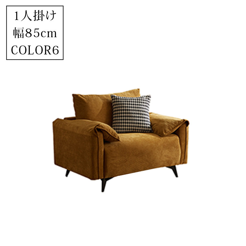 軽ラグジュアリー二人掛け直線型ソファ リビング向けシンプルデザインオイルワックスレザー qm-5616