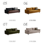 軽ラグジュアリー二人掛け直線型ソファ リビング向けシンプルデザインオイルワックスレザー qm-5616