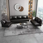 現代シンプルデザイン直線型ソファ 二人掛け三人掛け 猫爪対応レザー 高脚タイプ qm-5617