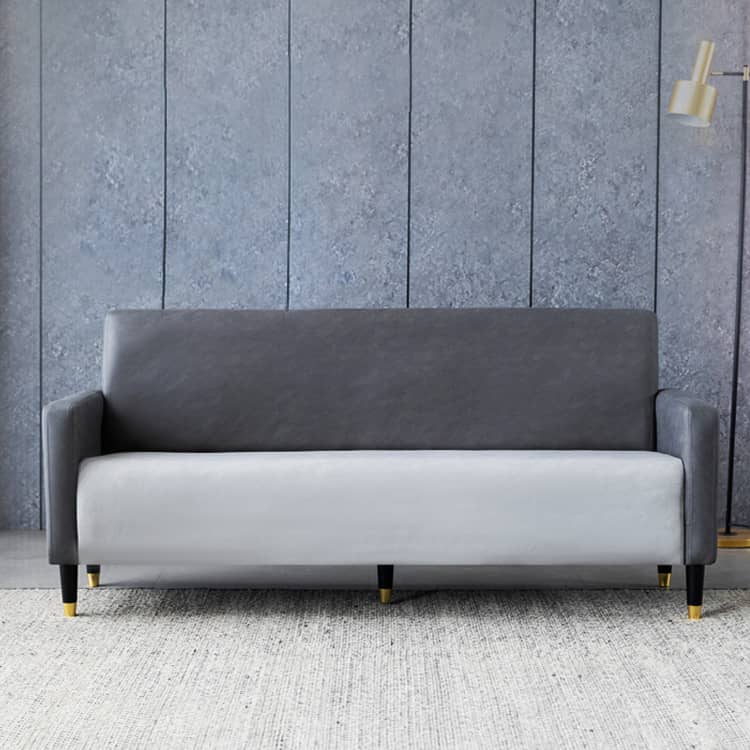 高級木製フレーム エアレザー&綿 ソファー 3人掛け - 快適さと耐久性を兼ね備えたデザイン qm-6