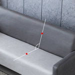 高級木製フレーム エアレザー&綿 ソファー 3人掛け - 快適さと耐久性を兼ね備えたデザイン qm-6