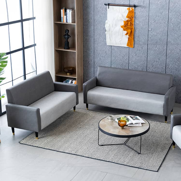 高級木製フレーム エアレザー&綿 ソファー 3人掛け - 快適さと耐久性を兼ね備えたデザイン qm-6