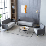 高級木製フレーム エアレザー&綿 ソファー 3人掛け - 快適さと耐久性を兼ね備えたデザイン qm-6