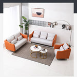 高品質木製フレーム&エアレザー製ソファー 快適な綿クッション搭載 qm-8