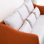 高品質木製フレーム&エアレザー製ソファー 快適な綿クッション搭載 qm-8