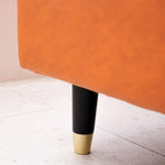 高品質木製フレーム&エアレザー製ソファー 快適な綿クッション搭載 qm-8