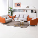 高品質木製フレーム&エアレザー製ソファー 快適な綿クッション搭載 qm-8