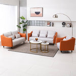 高品質木製フレーム&エアレザー製ソファー 快適な綿クッション搭載 qm-8