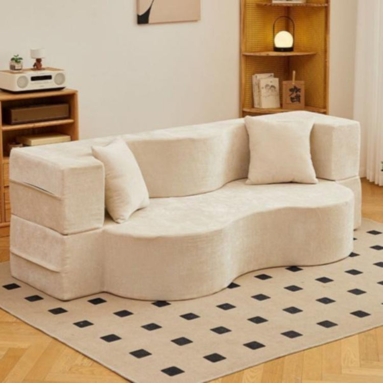 省スペース 圧縮ファブリック ソファーベッド|折りたたみ 直線デザイン 洗えるカバー 一人暮らし向け qs-0209-56