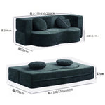 省スペース 圧縮ファブリック ソファーベッド|折りたたみ 直線デザイン 洗えるカバー 一人暮らし向け qs-0209-56