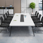 モダンデザインのMDF集成材テーブル|耐久性抜群のスチール脚付き qs-152