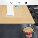 モダンデザインのMDF集成材テーブル|耐久性抜群のスチール脚付き qs-152