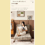 折りたたみソファベッド 布製 無垢材フレーム 1.25m ヴィンテージ風 テクスチャーファブリック sjdd-0225-4